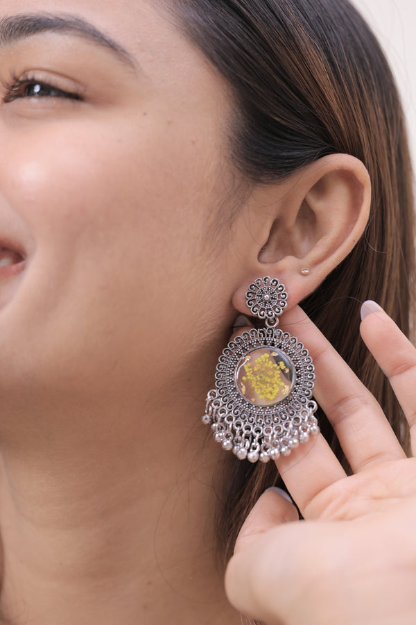 Yellow Bloom Jhumka