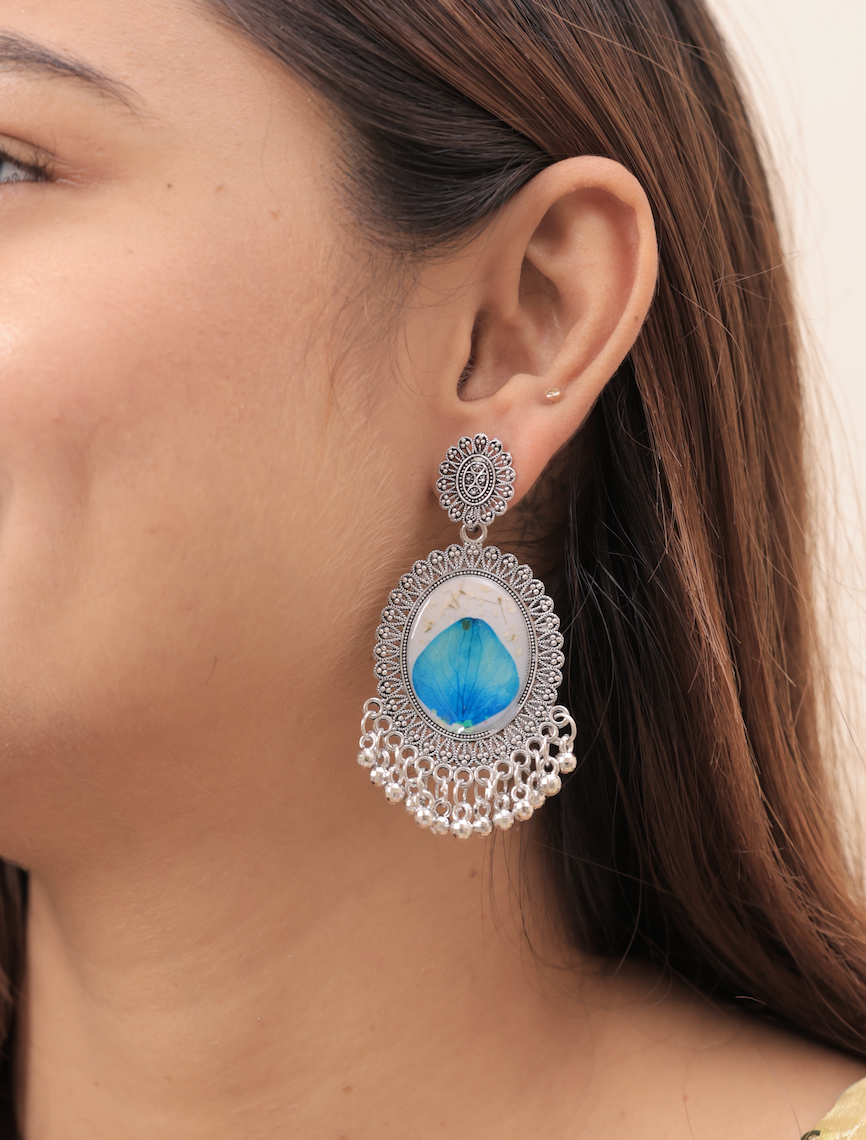 Aqua Bloom Jhumka