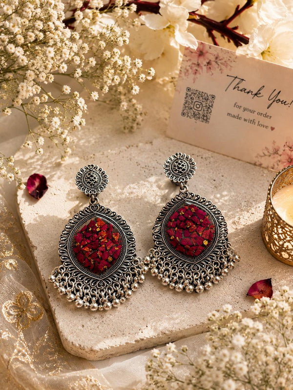 Rosewood Petal jhumka