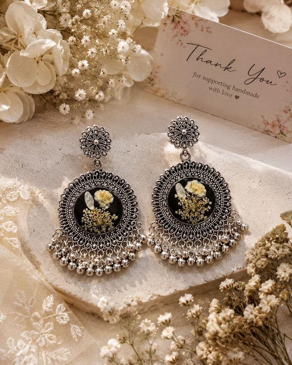 Noir Bloom jhumka